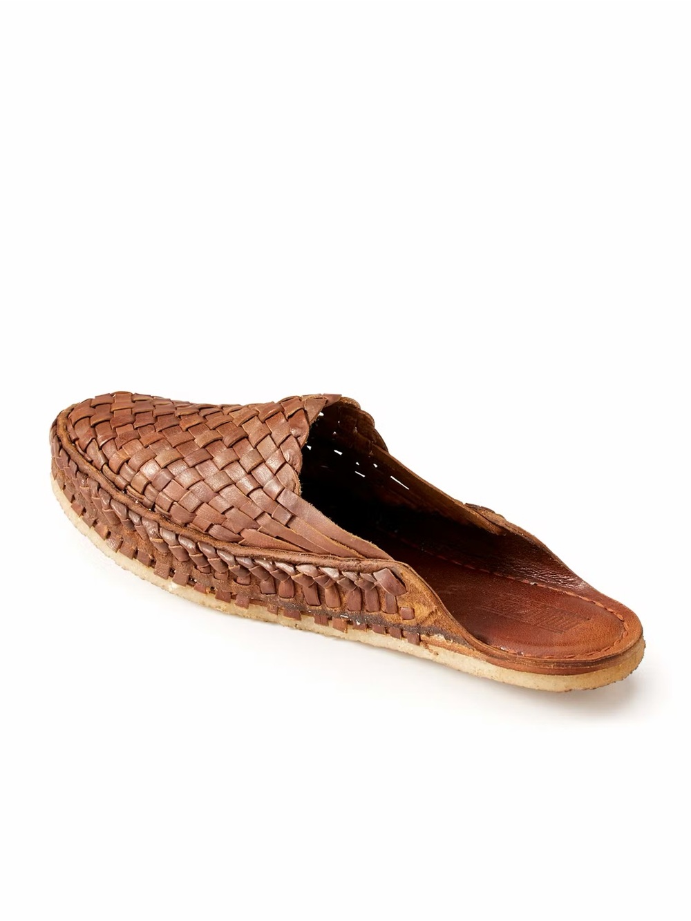 Mohinders Woven City Slipper Oiled Brown Leather Sandals Men's 7 / Women's 8 - Picture 3 of 8